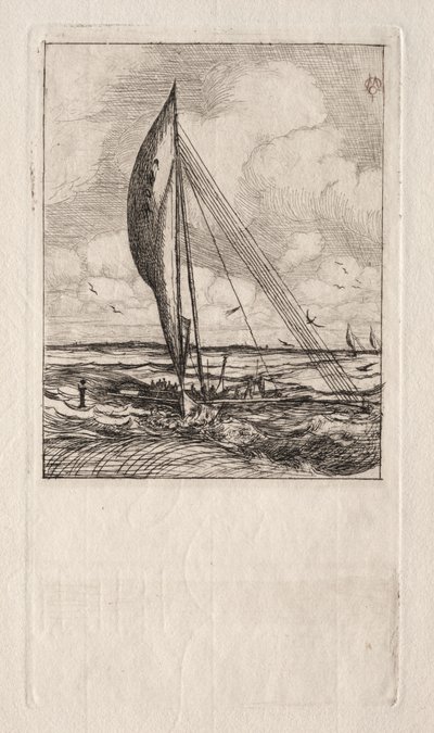 Swift Sailing Proa, Mulgrave Archipelago, Oceanien av Charles Meryon