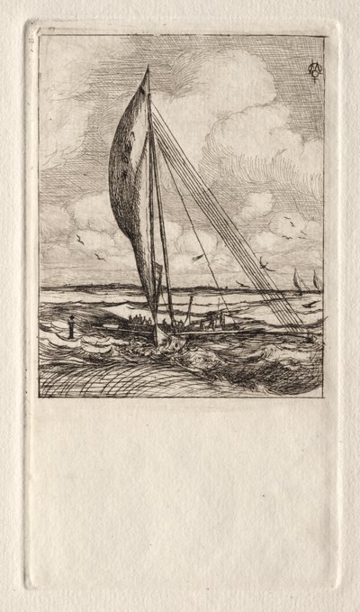 Swift Sailing Proa, Mulgrave Archipelago, Oceanien av Charles Meryon