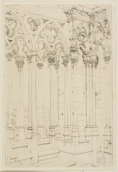 Galleriet i Notre-Dame, Paris av Charles Meryon