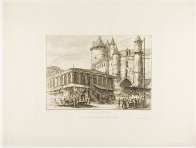 The Grand Châtelet, Paris, ca. 1780, efter en tidigare ritning av Charles Meryon