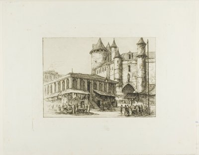 The Grand Châtelet, Paris, ca. 1780, efter en tidigare ritning av Charles Meryon