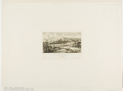 Den lilla franska kolonin i Akaroa, 1845 av Charles Meryon