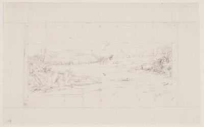 Den lilla franska kolonin i Akaroa, 1845 av Charles Meryon