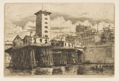 Notre-Dame-pumpen, Paris av Charles Meryon
