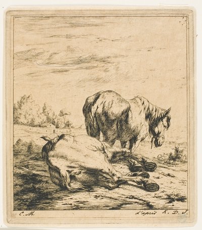 De två hästarna av Charles Meryon