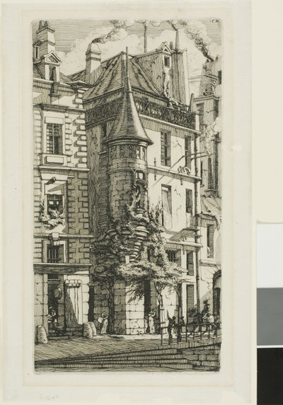 Torn på rue de la Tixeranderie. av Charles Meryon