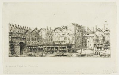 Vy över en del av staden Paris mot slutet av XVII-talet av Charles Meryon