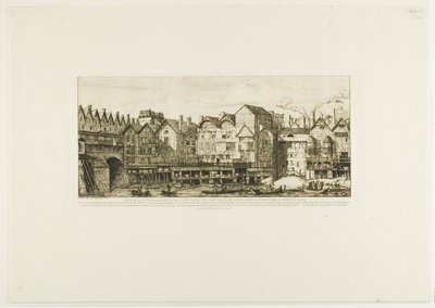Vy över en del av staden Paris mot slutet av XVII-talet av Charles Meryon