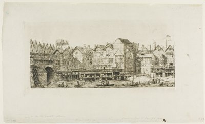 Vy över en del av staden Paris mot slutet av XVII-talet av Charles Meryon