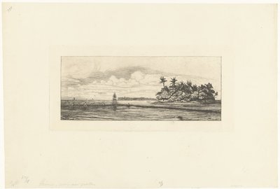 Fiskare på Wallisöarna i Stilla havet Oceanie: Ilots a Uvea (Valais) peche aux palmes av Charles Meryon