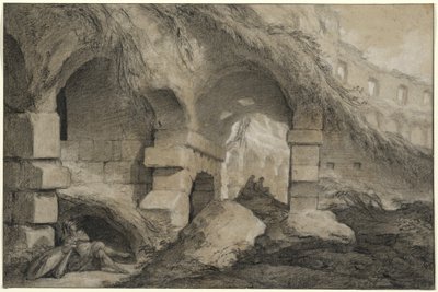 Colosseums inre av Charles Michel Ange Challe