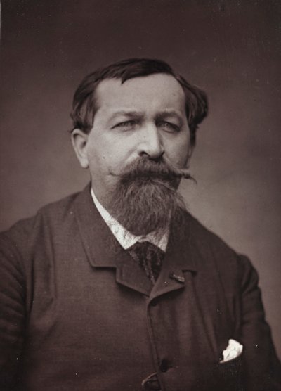 Konstnärligt och biografiskt album, 6:e årg., Salong 1885; porträtt av målaren Joseph Emile Gridel (1839-1901) av Charles Michelez