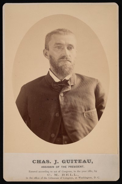 Porträtt av Charles Julius Guiteau 1841-1882, 4 juli 1881. av Charles Milton Bell