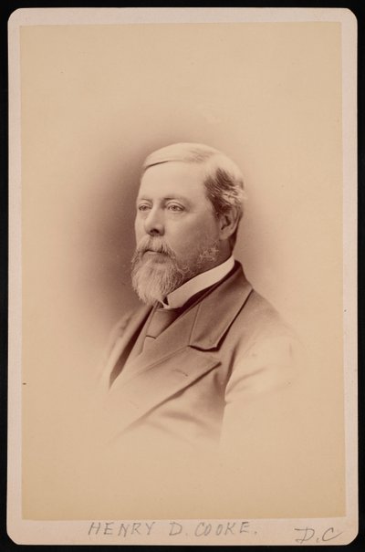 Porträtt av Henry David Cooke 1825-1881, före 1881. av Charles Milton Bell
