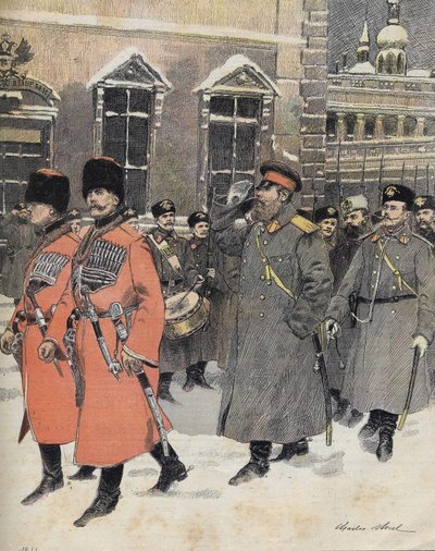 Kejsaren (tsaren) av Ryssland Alexander III gick till de heliga ämbetena den 1 januari av Charles Morel