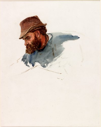 Chef för en fiskare (kroppsfärg och akvarell på papper) av Charles Napier Hemy