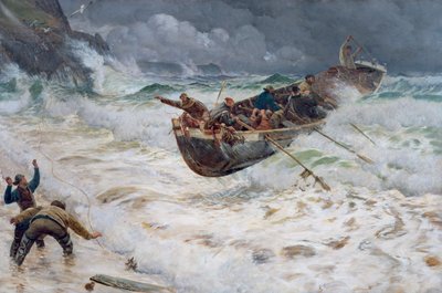 Hur båten kom hem, 1886 av Charles Napier Hemy