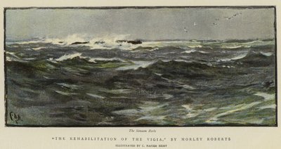 Illustration till The Rehabilitation of the Vigia, av Morley Roberts av Charles Napier Hemy