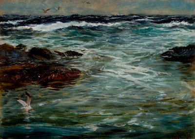 Sea Study i Portscatho, Cornwall, 1901 av Charles Napier Hemy