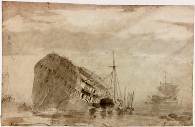 Frakt (bläck (svart)) av Charles Napier Hemy