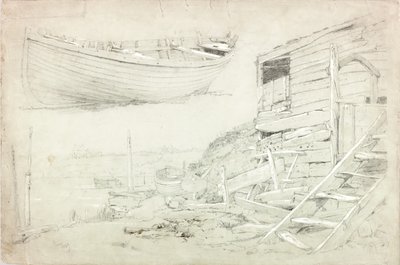 Studier (kroppsfärg och penna på papper) av Charles Napier Hemy