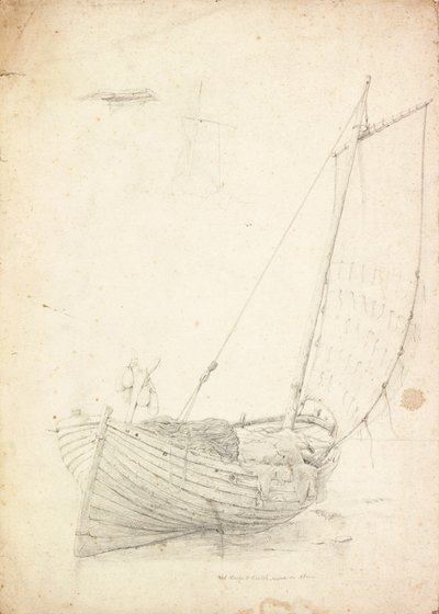 Studie av en fiskebåt av Charles Napier Hemy