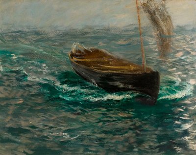Studie av en segelbåt (olja på papper) av Charles Napier Hemy