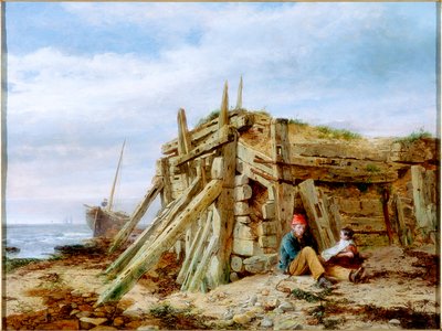 Under vågbrytaren, c.1863 av Charles Napier Hemy