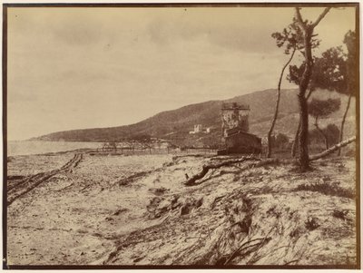 Stranden i Golfe-Juan mot Cap de la Croisette av Charles Nègre