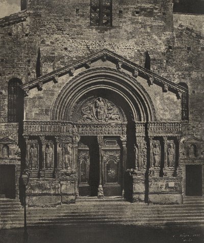 Portalen till Saint-Trophime i Arles av Charles Nègre