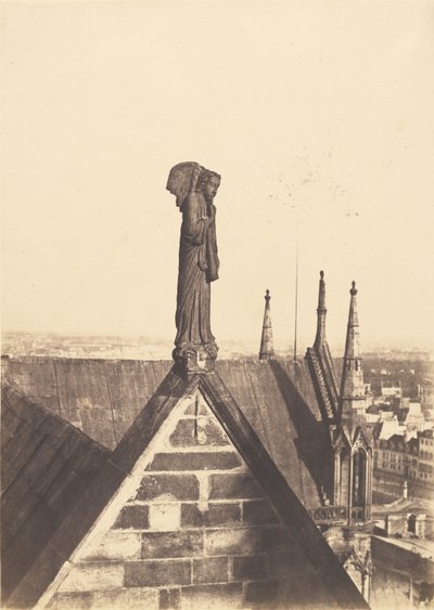 Uppståndelsens ängel på taket till Notre-Dame i Paris av Charles Nègre