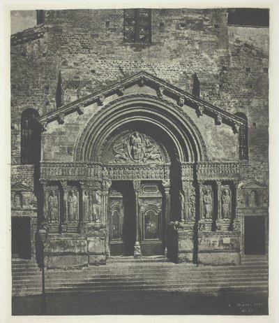 Arles: Västra verandan i Saint-Trophime av Charles Nègre