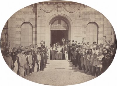 Asile Impérial de Vincennes: Salut till kejsaren den 15 augusti 1859 (foto) av Charles Nègre
