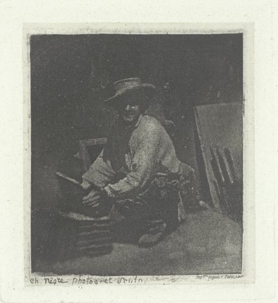 Knästående Mason av Charles Nègre