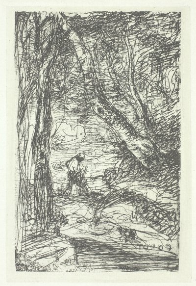 Le bucheron, möjligen 1857, tryckt 1982. av Charles Nègre