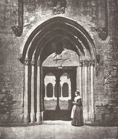 Saint-Trophime-portalen, ingången till klostret, Arles, Metropolitan Church of Saint-Trophime,..., 1852. av Charles Nègre