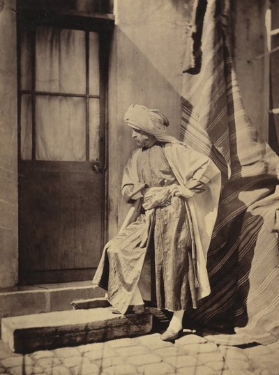 [Självporträtt i österländsk dräkt], 1855-60. av Charles Nègre