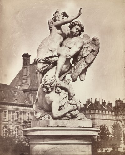 Staty från Tuilerierna: G. Marsy och A. Flamen: Boreas kidnappar Orythia, 1859. av Charles Nègre