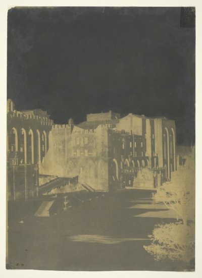 Påvens palats, Avignon, ca. 1851. av Charles Nègre