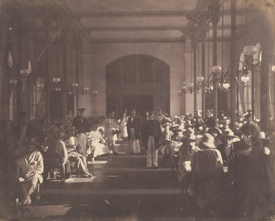 Refektoriet för det kejserliga asylet i Vincennes, 1858-59. av Charles Nègre