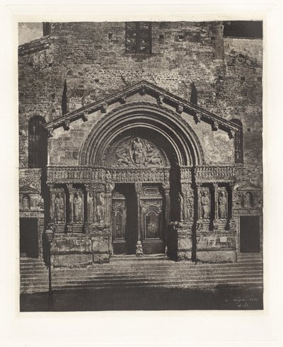 Skylt VI – Portal of Saint-Trophime of Arles (Platt VI – Entrance of Saint Trophime of Arles) av Charles Nègre, André Jammes