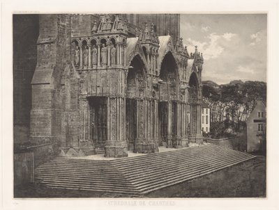 Tavla XII – Chartres katedral, Portico du Midi (platta XII – Chartres katedral, södra ingången) av Charles Nègre, André Jammes