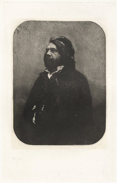 Plåt VIII – Porträtt av Théophile Gautier, efter Nadar (Plåt VIII – Porträtt av Théophile Gautier, av Nadar) av Charles Nègre, Nadar, André Jammes