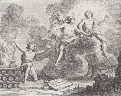 Apollo, Merkurius och herdinnorna, Fabel X i La Motte, Fables Nouvelles, 1719., 1719. av Charles Nicolas Cochin
