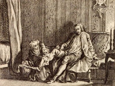 Den förälskade kurtisanen av Charles Nicolas Cochin