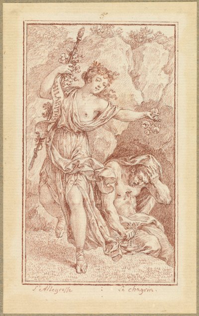 Gladhet och sorg av Charles Nicolas Cochin II