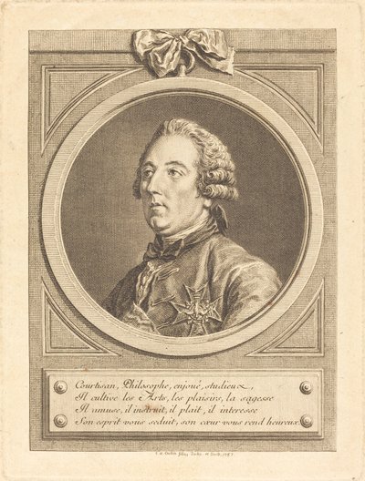 Louis Cesar från La Baume-le-Blanc av Charles Nicolas Cochin II