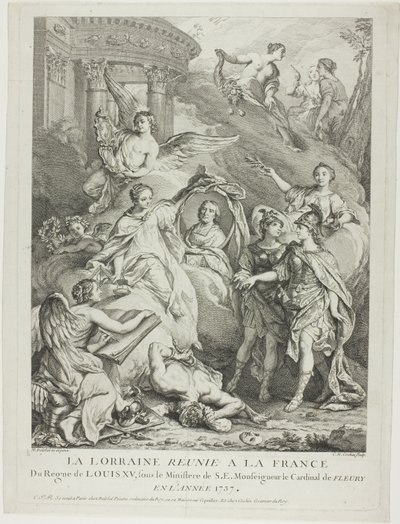La Lorraine reunie a la France (Lothringen återförenat med Frankrike) av Charles Nicolas Cochin I
