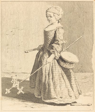 Den unge soldaten av Charles Nicolas Cochin I after Jean Siméon Chardin
