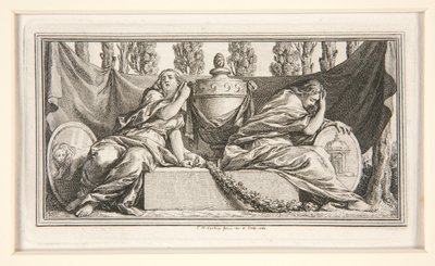 Begravningsvinjett för fru de France, hertiginna av Parma av Charles-Nicolas Cochin the younger
